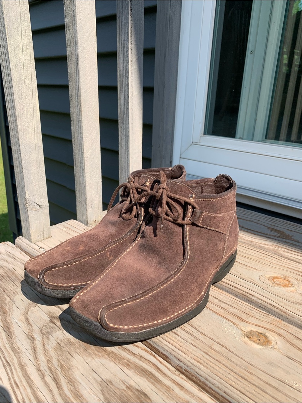 Cole Haan Nike Air Brown Leather/suede Men's Size 9 Boots